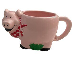 Papel Freelance Farm Pig W/ Hankerchief Ceramic Mug/Planter0GUC